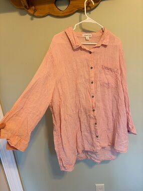 Cold water creek Button-Up Linen Shirt